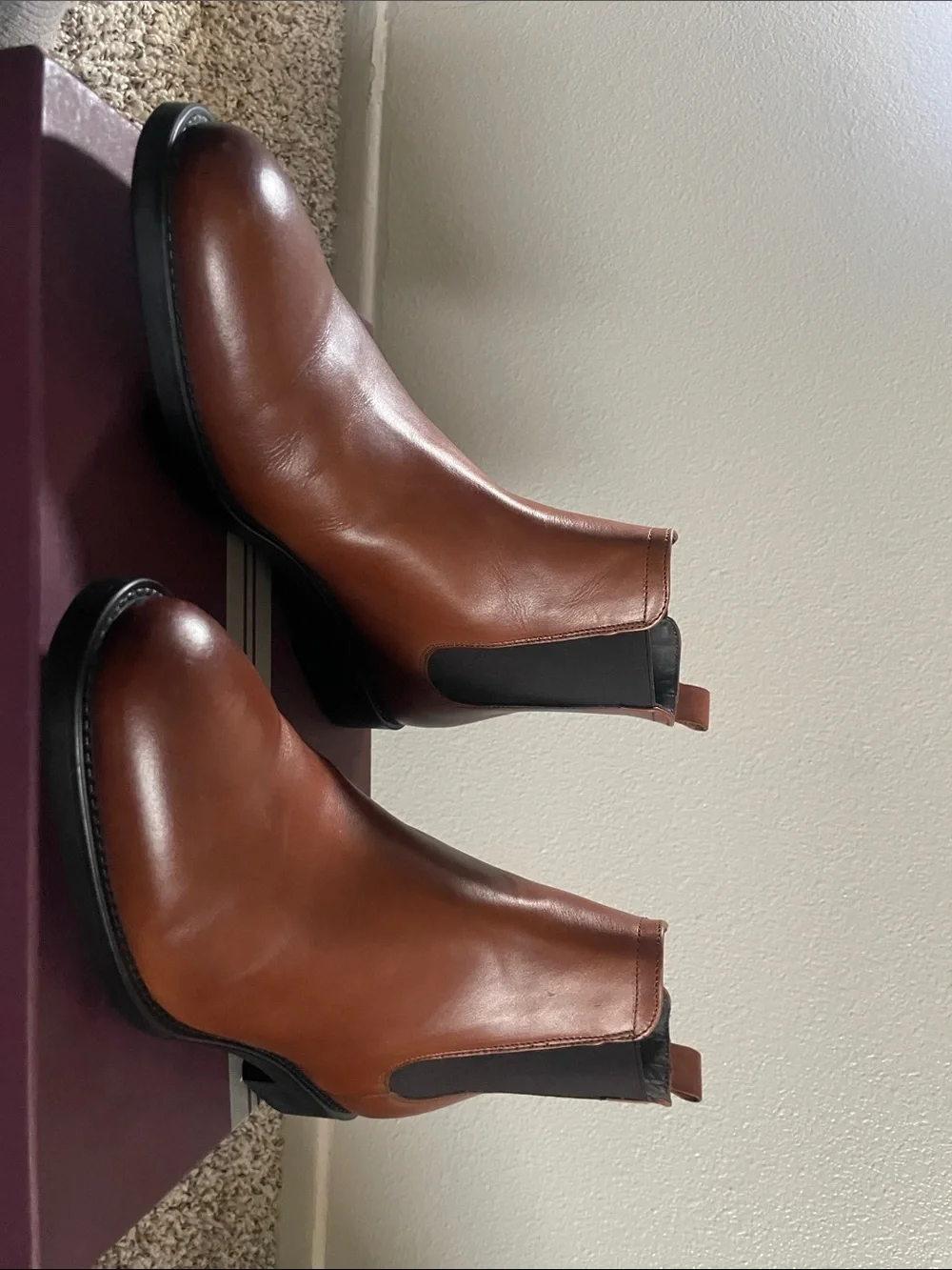 Bruno Magli Tan Leather Chukka Chelsea Boots